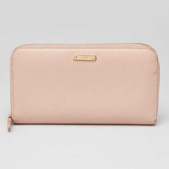 Fendi Pink Vitello Elite Leather Zippy Wallet - 8M0299 - Picture 1 of 10